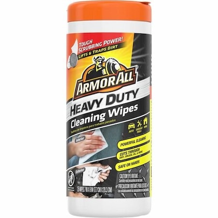 Armor All Wipes, f/Auto, Heavy-Duty, 25 ARMAHDWMPHDC